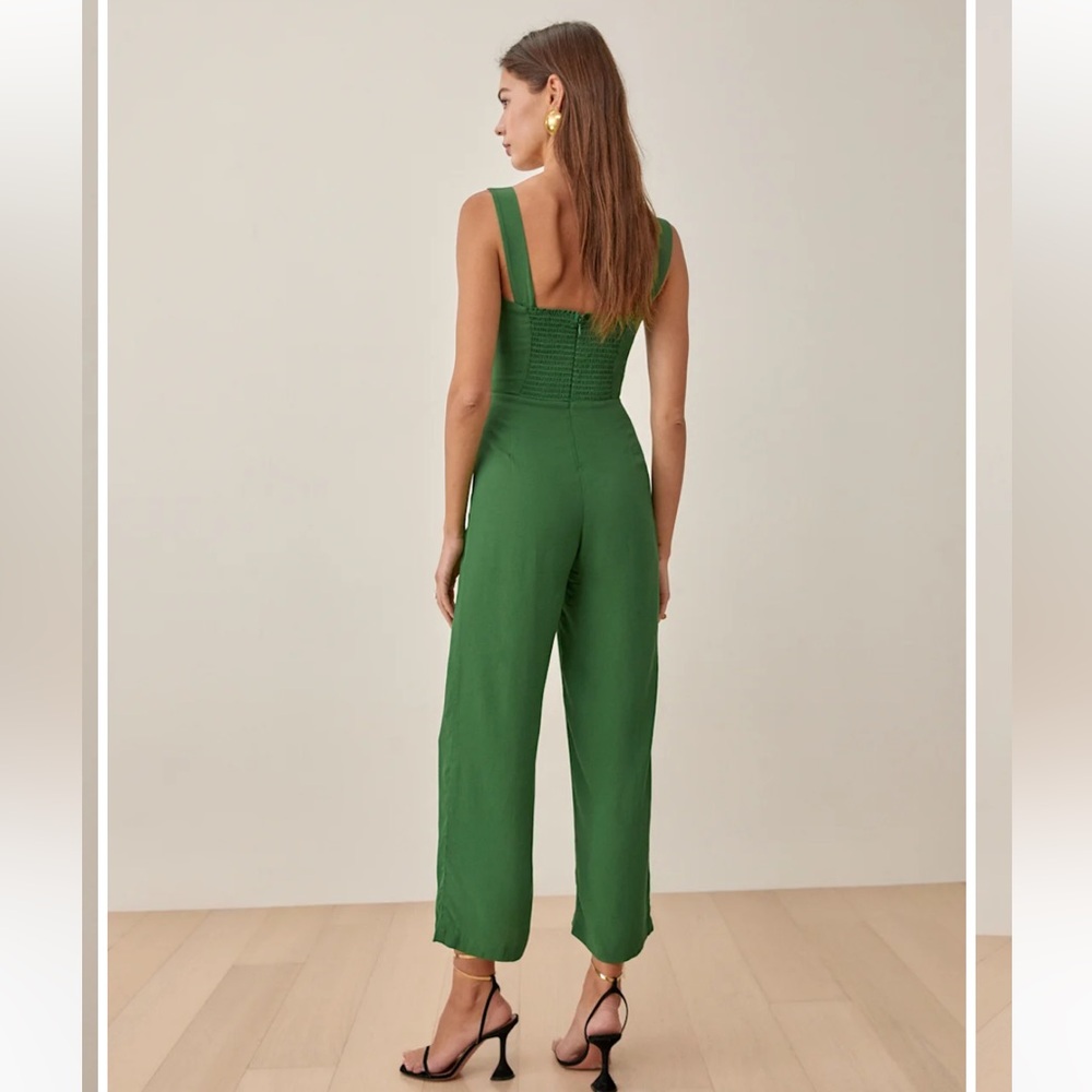 Reformation Alva Jumpsuit Kelly Green - Size 6 NWT - Picture 3 of 7